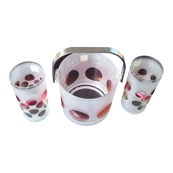 Birks Frosted Highball Glasses and Ice Bucket - Picture 6 of 9